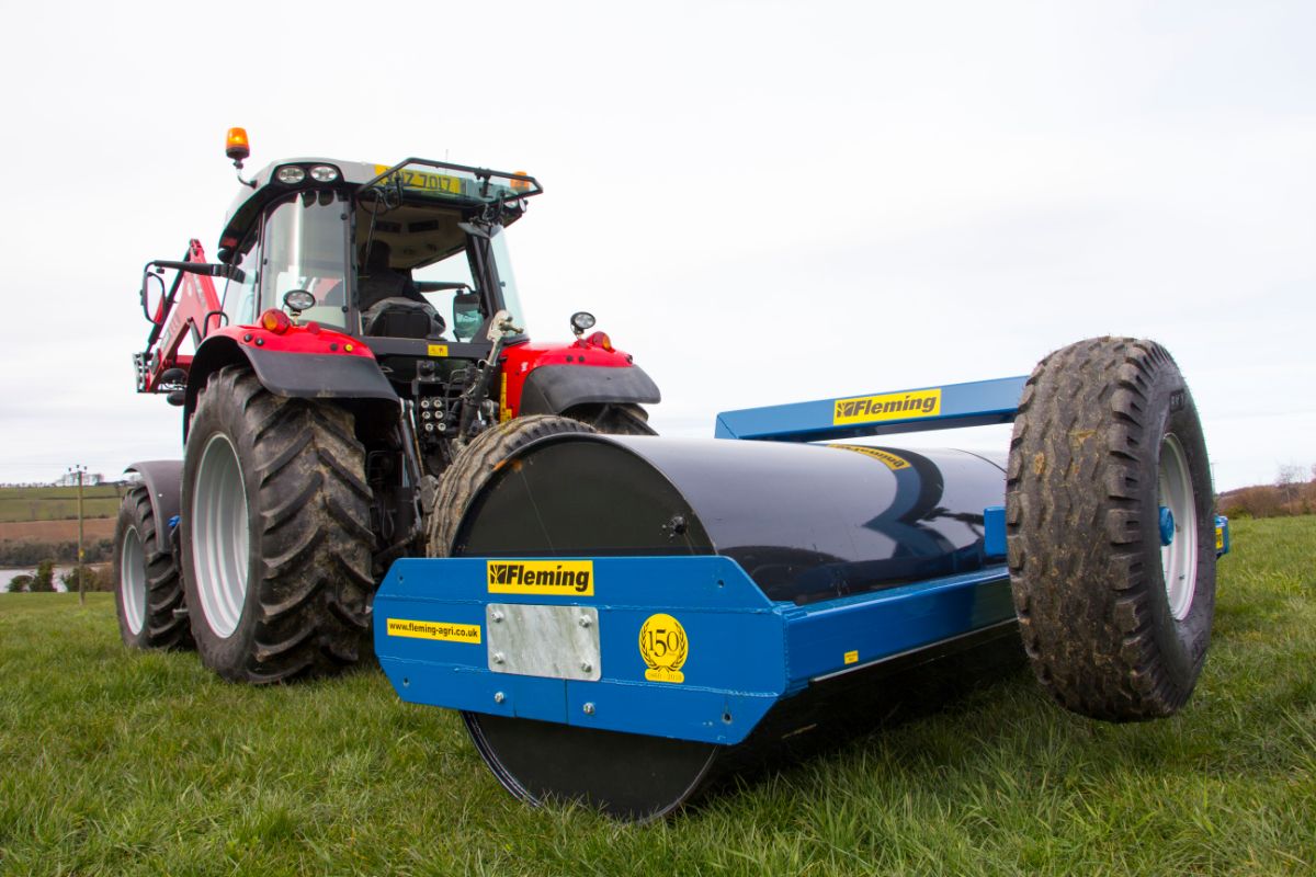 Fleming 12' End-Tow Roller | Width 144" | 90-100 HP | For Tractors