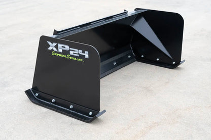 Express Steel | Snow Pusher | Model 5′ XP24 | SKU ES92405 | Width 60" | Hydraulic Flow 20 To 35 GPM | Horsepower 20+ HP | For Mini Skid Steers, Tractors & Loaders