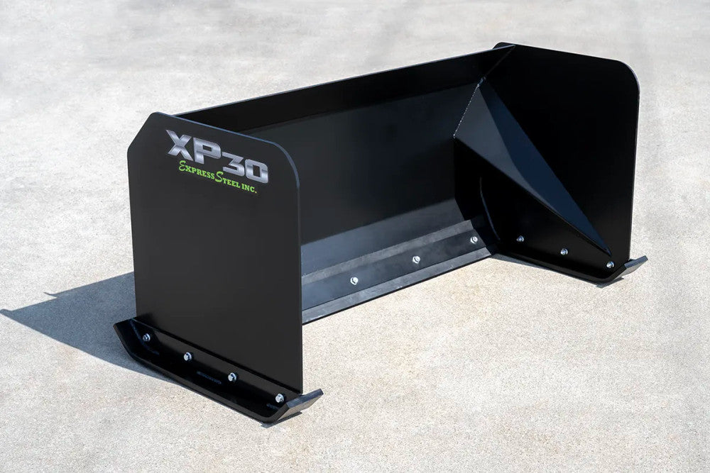 Express Steel | Snow Pusher | Model 5′ XP30 | SKU ES93005 | Width 60" | Hydraulic Flow 0 To 25 GPM | Horsepower 25+ HP | For Mini & Full Size Skid Steers, Tractors & Loaders