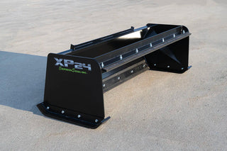 Express Steel 6' Pullback Snow Pusher | Model XP24 | Width 72" | 25+ HP | 25 GPM | For Tractors, Mini & Full-Size Skid Steers, Loaders