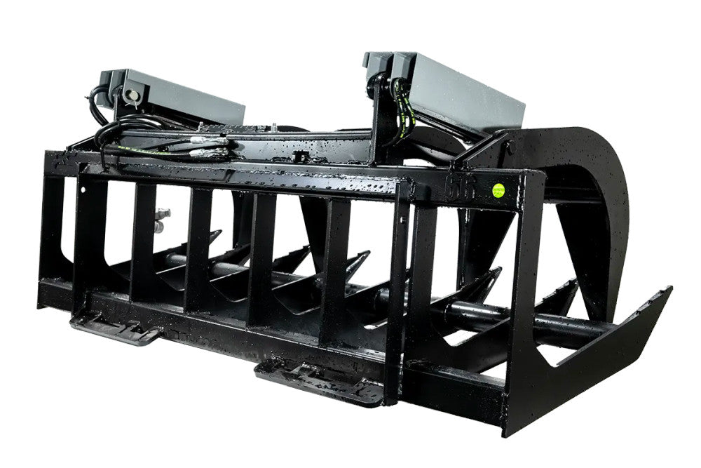 Express Steel | Brush Grapple | Model 66" Two-Cylinder | SKU ES20020 | Open Height 31" Front and 36" Center | Hydraulic Flow 10 To 20 GPM | For Skid Steers