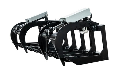 Express Steel | Brush Grapple | Model 72" HD Two-Cylinder | SKU ES20030 | Dimensions 72" × 36" × 28" | Open Height 32" Front & 37" Center | Hydraulic Flow 6 To 10 GPM | For Skid Steers