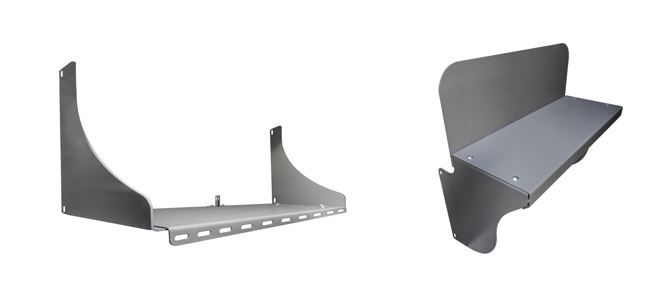 Swisher ESP Safety Shelter Accessories | Large & Small Shelves + Bench + Deluxe & Standard Gun Racks | Bolt-On Steel Construction | Customizable Placement | For All Swisher ESP Shelters