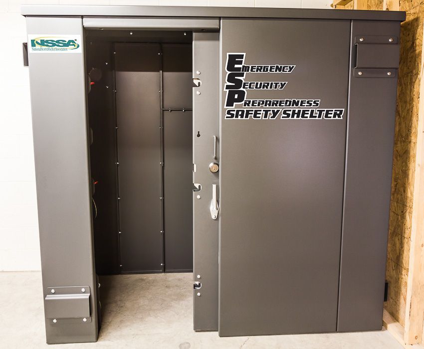 Swisher 6-Person ESP Safety Shelter | Model SR84X039G | 87" External Length | EF5 Tornado Protection | Up to 6-Person Capacity | FEMA & NSSA Certified Safe Room