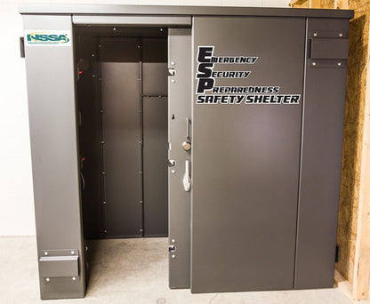 Swisher 6-Person ESP Safety Shelter | Model SR84X039G | 87" External Length | EF5 Tornado Protection | Up to 6-Person Capacity | FEMA & NSSA Certified Safe Room