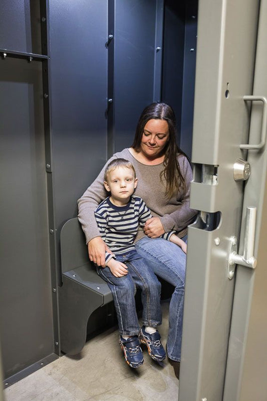 Swisher ESP Safety Shelter Accessories | Large & Small Shelves + Bench + Deluxe & Standard Gun Racks | Bolt-On Steel Construction | Customizable Placement | For All Swisher ESP Shelters