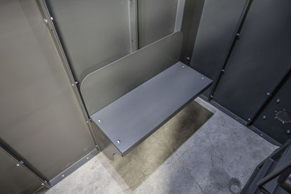 Swisher ESP Safety Shelter Accessories | Large & Small Shelves + Bench + Deluxe & Standard Gun Racks | Bolt-On Steel Construction | Customizable Placement | For All Swisher ESP Shelters