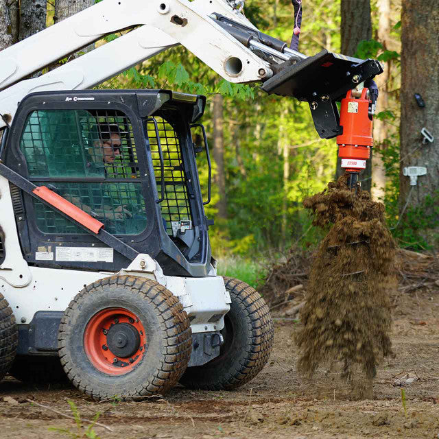 Eterra Attachments Auger Attachment | 2500 & 3500 Auger Drive | 4”-36” Bit Compatibility | High-Torque Drilling | Hydraulic Flow Rate 7-25 GPM | For Mini Skid Steers