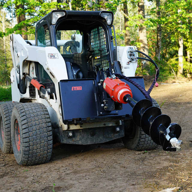 Eterra Attachments Auger Attachment | 2500 & 3500 Auger Drive | 4”-36” Bit Compatibility | High-Torque Drilling | Hydraulic Flow Rate 7-25 GPM | For Mini Skid Steers