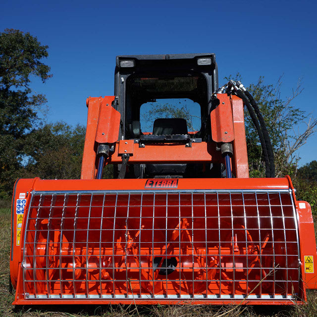 Eterra Attachments Hurricane Concrete Mixer | Model BMX-250, BMX-450 & BMX-600 | Pressure 3000 PSI | Hydraulic Flow Rate 11-22 GPM | Capacity 8.82 - 15.89 Cu. Ft. | For Skid Steer Loaders