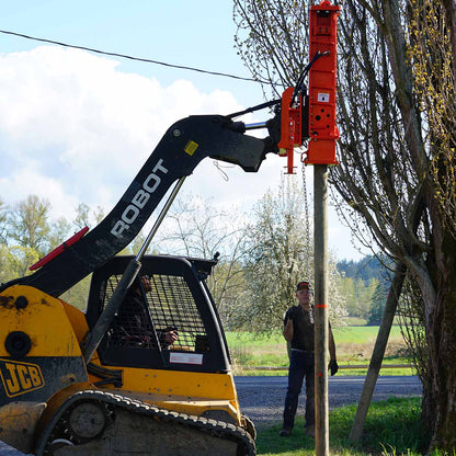 Eterra Attachments PDX-1000 Post Driver | 1,000 ft-lbs Impact Force | 13-21 GPM Flow | For Skid Steer