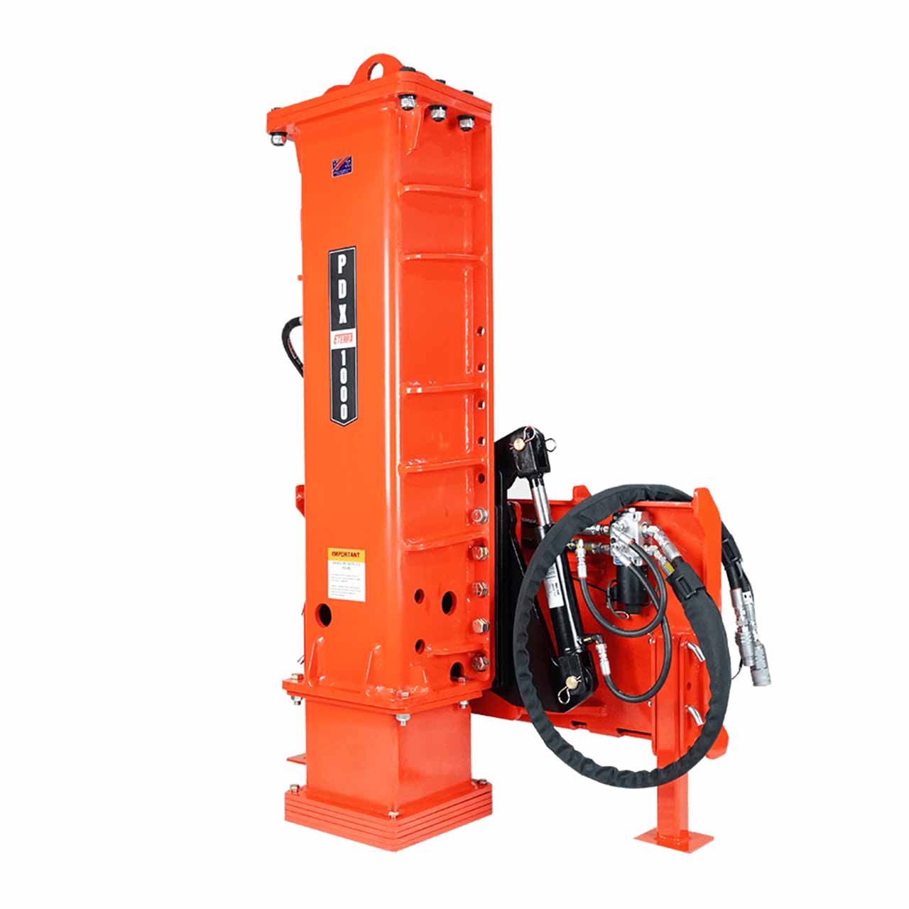 Eterra Attachments PDX-1000 Post Driver | 1,000 ft-lbs Impact Force | 13-21 GPM Flow | For Skid Steer