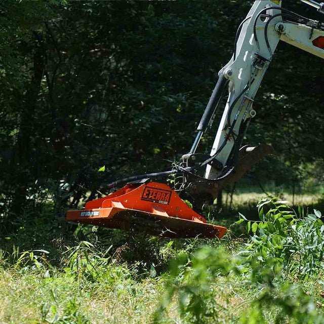 Eterra Attachments Rotary Clearing Mower | Cyclone 48" | Range 12-45 GPM | For 4 to 15 tons Excavators