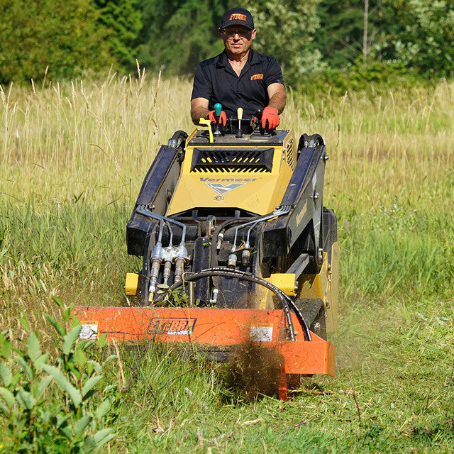 Eterra Attachments Sidewinder Flail Mower | Blade Style Y-Knife Blades | Range 8-26 GPM | Cut Capacity 2” Standard | For Mini Skid Steers