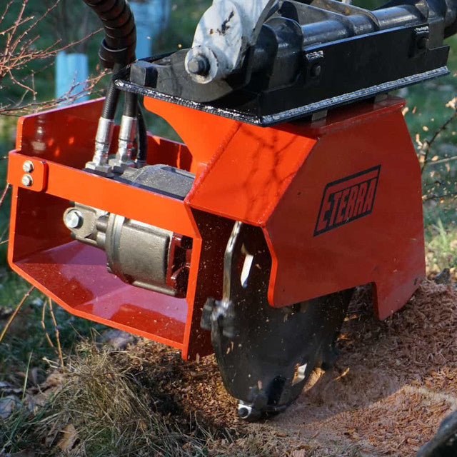 Eterra Attachments Stump Grinder | Vortex | 27"-31" Cutting Wheel | 18"-20"+ Cutting Depth | For Standard & High-Flow Skid Steers