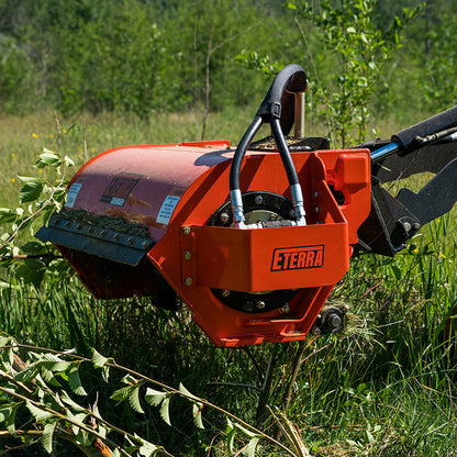 Eterra Attachments Sidewinder Flail Mower | Blade Style Y-Knife Blades | Range 8-26 GPM | Cut Capacity 2” Standard | For Mini Skid Steers