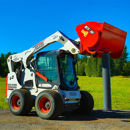 Eterra Attachments Hurricane Concrete Mixer | Model BMX-250, BMX-450 & BMX-600 | Pressure 3000 PSI | Hydraulic Flow Rate 11-22 GPM | Capacity 8.82 - 15.89 Cu. Ft. | For Skid Steer Loaders