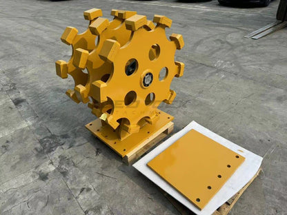 Bedrock Attachments Compaction Wheel | Model ECW1X3 | 3 Wheels | A, 315, B Linkage | Width 24" | For Excavator