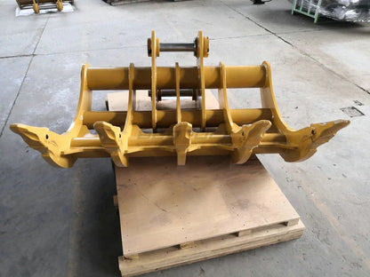 Bedrock Attachments Rake | Model EK-B60 | Width 41in | Pin Size 80mm | Weight 930kg | For Excavator