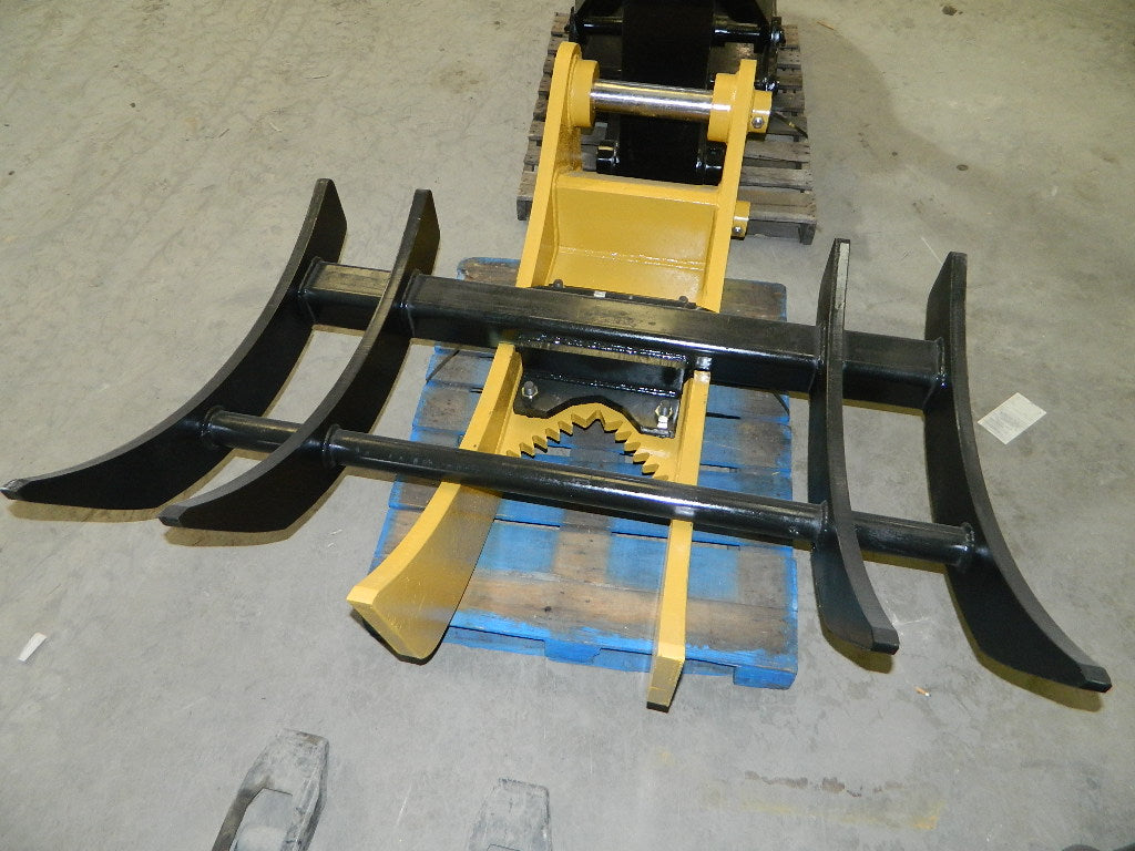 IS ATTACHMENT AR400 STEEL TREE STUMPER AND RAKE FOR 24000 TO 60000 LB EXCAVATOR