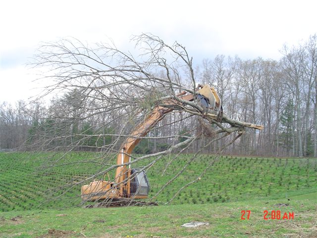 IS ATTACHMENT AR400 STEEL TREE STUMPER AND RAKE FOR 24000 TO 60000 LB EXCAVATOR