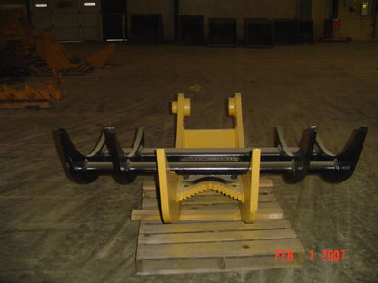 IS ATTACHMENT AR400 STEEL TREE STUMPER AND RAKE FOR 24000 TO 60000 LB EXCAVATOR