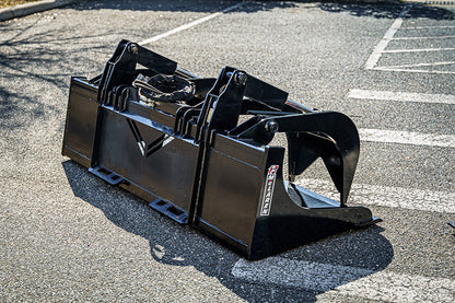 McLaren Industries Extreme Duty Grapple Bucket | Model 60X112X72 To 60X112X84 | Width 72" To 84" | 15 To 25 GPM | For Skid Steer