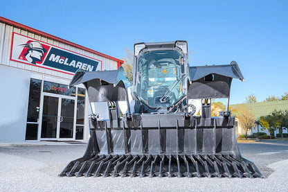 McLaren Industries Extreme Duty Rock Grapple Bucket | Model 60X126X66 To 60X126X84 | Width 66" To 84" | 15 To 25 GPM | For Skid Steer