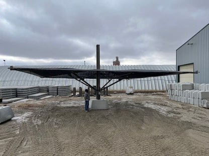 Global Equipment Apache Mohr Agricultural Shades | 17' & 34' | Steel Frame | UV‑Resistant Fabric | For Livestock, Crops & Equipment