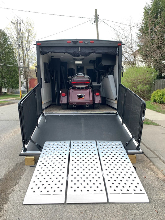 Black Widow Big Boy EZ Rizer™ Folding Motorcycle Ramp | Models TF-6048-EZ & TF-6060-EZ | Size 48" & 60" Wide | Capacity 3,000 lb | Horsepower 4 To 90+ HP | For Motorcycles, ATVs & UTVs