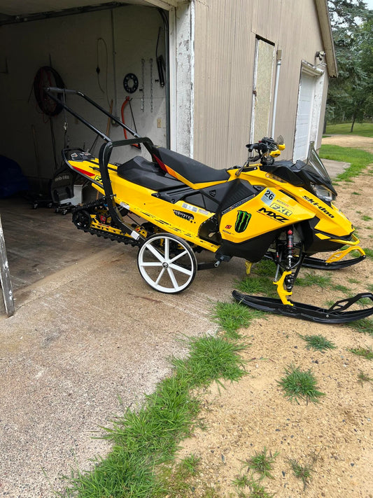 Black Widow Black Ice Snowmobile Shop Dolly | Model SNO-1509 | Width 52.25" | Capacity 750 lb | For Snowmobile Moving & Garage Positioning