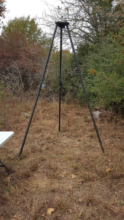 KShot Tripod Game Hoist W/ Gambrel | Model DRC-DTP-V2 | Height 107" | Capacity 500 lb | For Hunting & Field Dressing