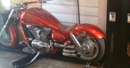 Black Widow Cruiser & Chopper Motorcycle Dolly | Model CRUISER-DOLLY | Track Size 94" x 8" | Capacity 1,250 lb | For Cruiser & Chopper Motorcycles