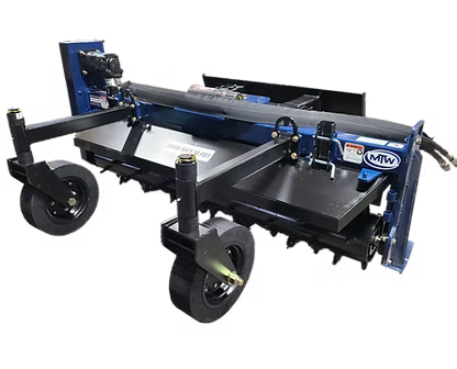 MTW TerrainMaX RTS Skid Steer Power Box Rake / Soil Conditioner | Sizes 72", 84", & 96" | 20-30 GPM | For Skid Steers