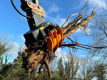 MDE Machinery | Log & Debris Grapple | Model SX1400F | Fixed Position | Opening Width 73.25" | 100% Swedish HARDOX Steel | Machine Size 13-18 Ton | For Telehandlers