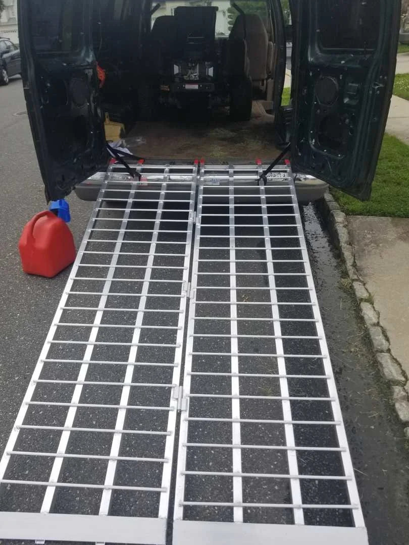 Black Widow Bi-Fold ATV Loading Ramp | IBF-9444 | Model 44" Wide x 7'10" Long | 1,500 lb Capacity | For ATVs, Trucks & Trailers Loading