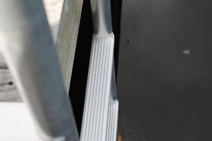 RIO MARINE CUSTOMS | 4-Step Standard Dock Ladder | Model LD4 | 18 5/8" W x 48" H | 2" Grooved Rungs | Universal Dock & Seawall