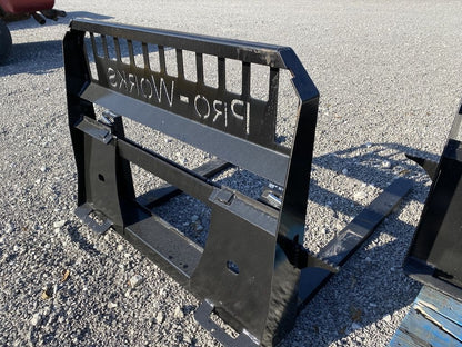 ProWorks 4' Pallet Forks | Fork Length 48" | 15-25 GPM | For Skid Steers