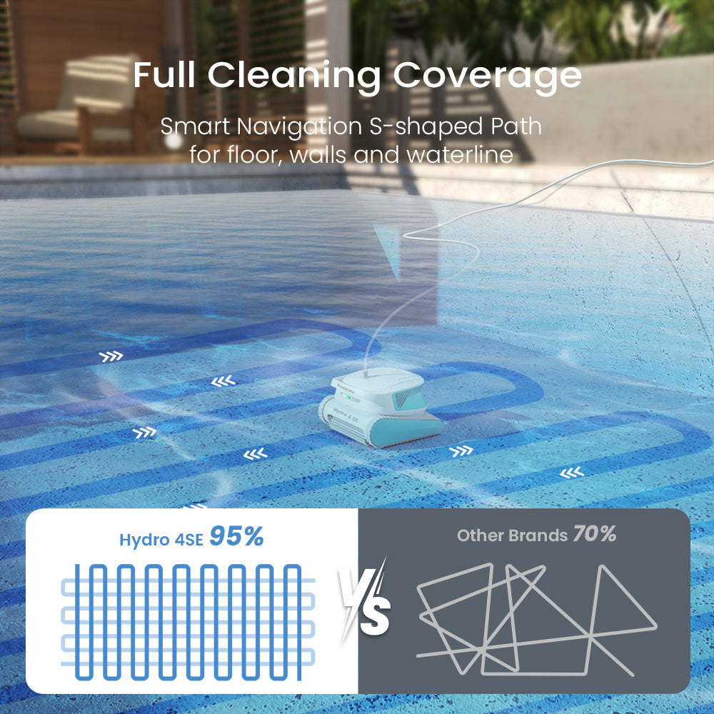Chasing Cleaner Hydro 4 SE Corded Robotic Pool Cleaner | Pool Size 1,614 Sq.ft | Flow Rate 320 L/min