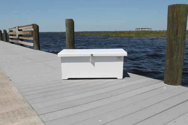 RIO MARINE CUSTOMS | Sea Line Dock Box | Model SLDB40 | 39" W x 16" H x 18" D | Standard Duty | Lightweight Storage | Universal Dock