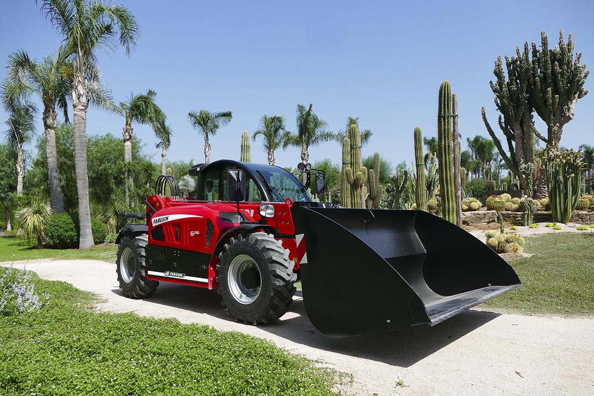 Faresin USA Telehandler | Model Small Range FT‑5719 | Lift Height 19′ 4″ | Capacity 5,732 lbs | 69.3 HP Stage V Engine | For Agriculture & Construction