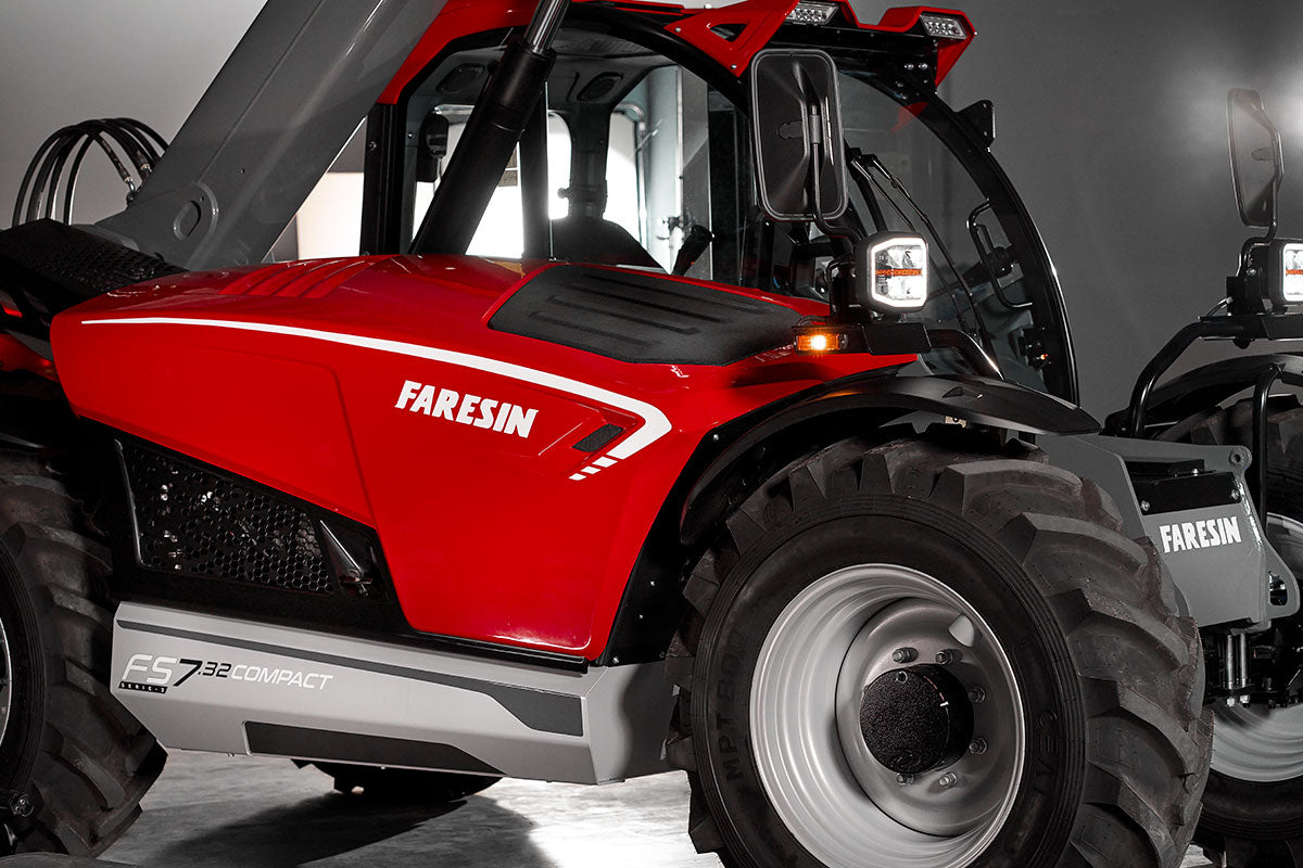 Faresin USA Telehandler | FS Compact 7.32C & 9.32C | Lift Height 23–29.5 ft | Engines 75–134 HP | Capacity 6,400 lbs | For Construction & Agriculture