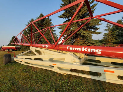 Farm King Back-saver Grain Auger | Model 16124 | Size 16" x 124' | Multi-flighting Hopper | 175 HP | For Tractors