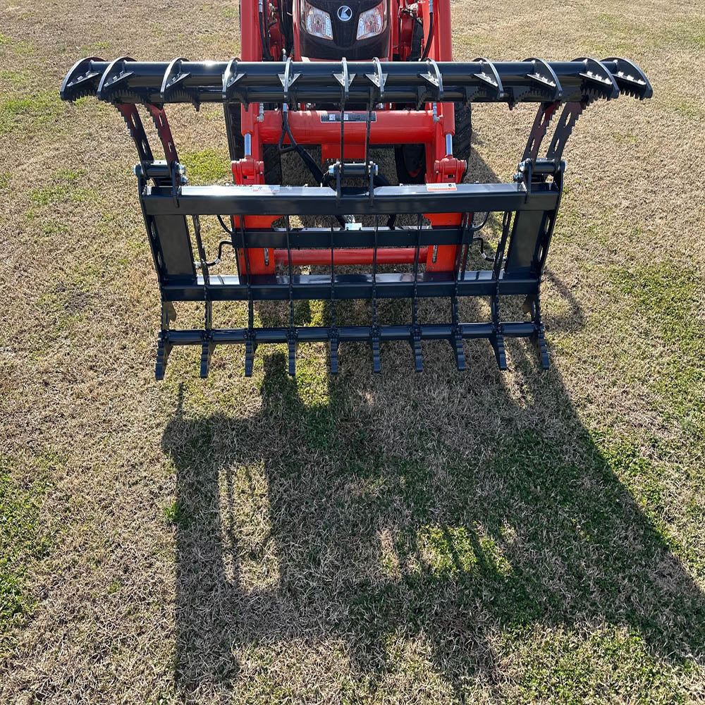 Farm-Maxx HD Rake Grapple | FRKG Series | Size 56" To 74" |  5-20 GPM | For Skid Steers