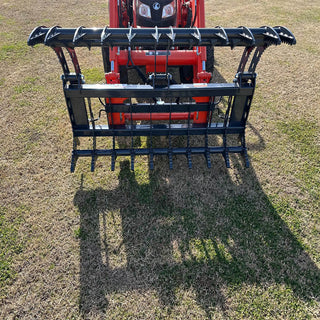 Farm-Maxx HD Rake Grapple | FRKG Series | Size 56" To 74" |  5-20 GPM | For Skid Steers
