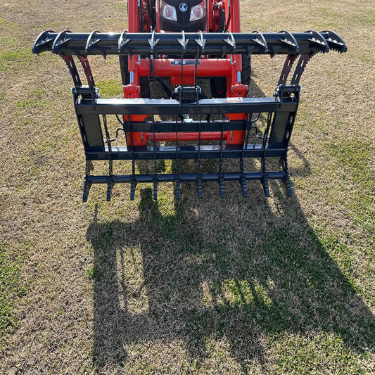 Farm-Maxx HD Rake Grapple | Models FRKG-56 To FRKG-74 | Size 56" To 74" | Up To 80 HP | 5 To 20 GPM | For Skid Steer & Tractor