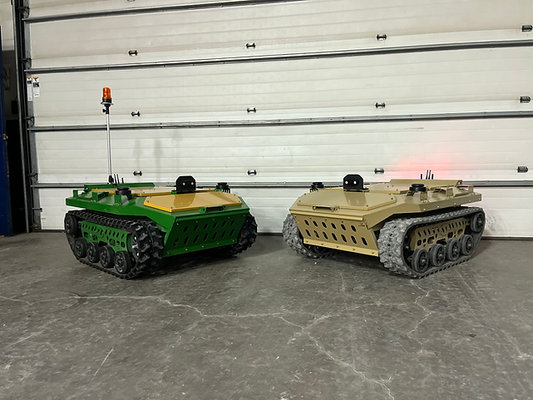 SRS Tracked Platform | Model HD-6T | Track Width 6" | Width 3' | Length 4.5' | Top Speed 5.5 MPH | For Heavy-Duty Terrain Navigation & Payload Transport