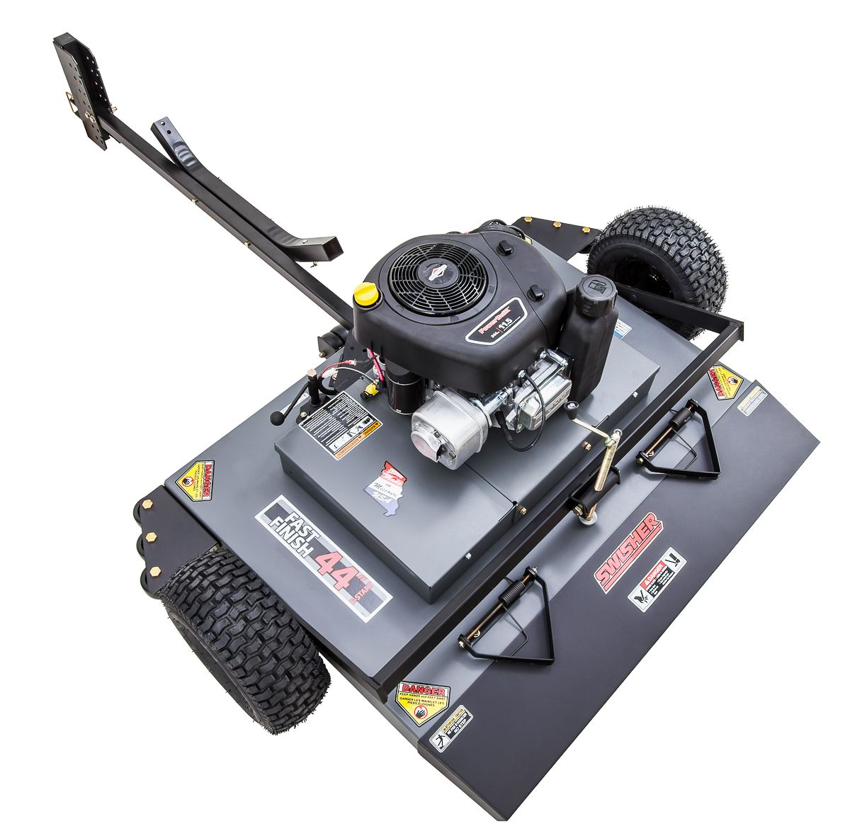Swisher Fast Finish Cut Mower | Model FCE11544BS | 44" Cutting Width | 11.5 HP Briggs & Stratton Engine | Horsepower 15 To 20 HP | For ATV & UTV