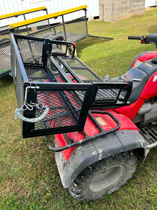 Black Widow Universal Steel ATV Rear Rack Drop Basket w/ Tailgate | Model ATVDB-TG-1205 | Size 41" x 14" | Horsepower 4 To 90+ HP | For ATV