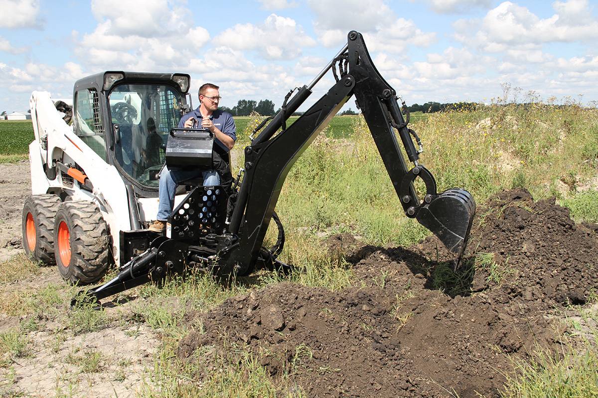 Erskine Backhoe | BH-780 & BH-1080 Model | With Bucket 9" to 18" | For Skid Steer